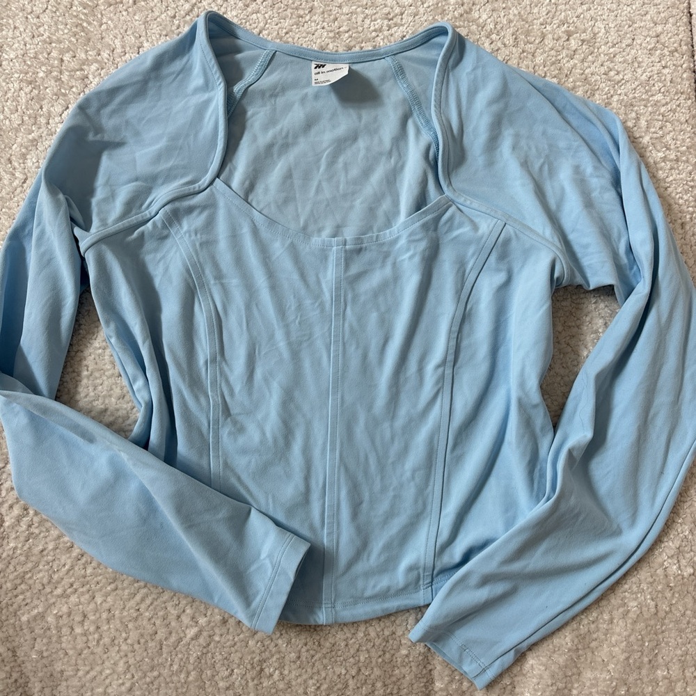 All in Motion Sky Blue Long Sleeve Women's Top
